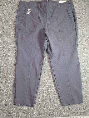 Lane Bryant Womens Plus Size Navy Pull-On Pants With Zippered Pockets Size 24